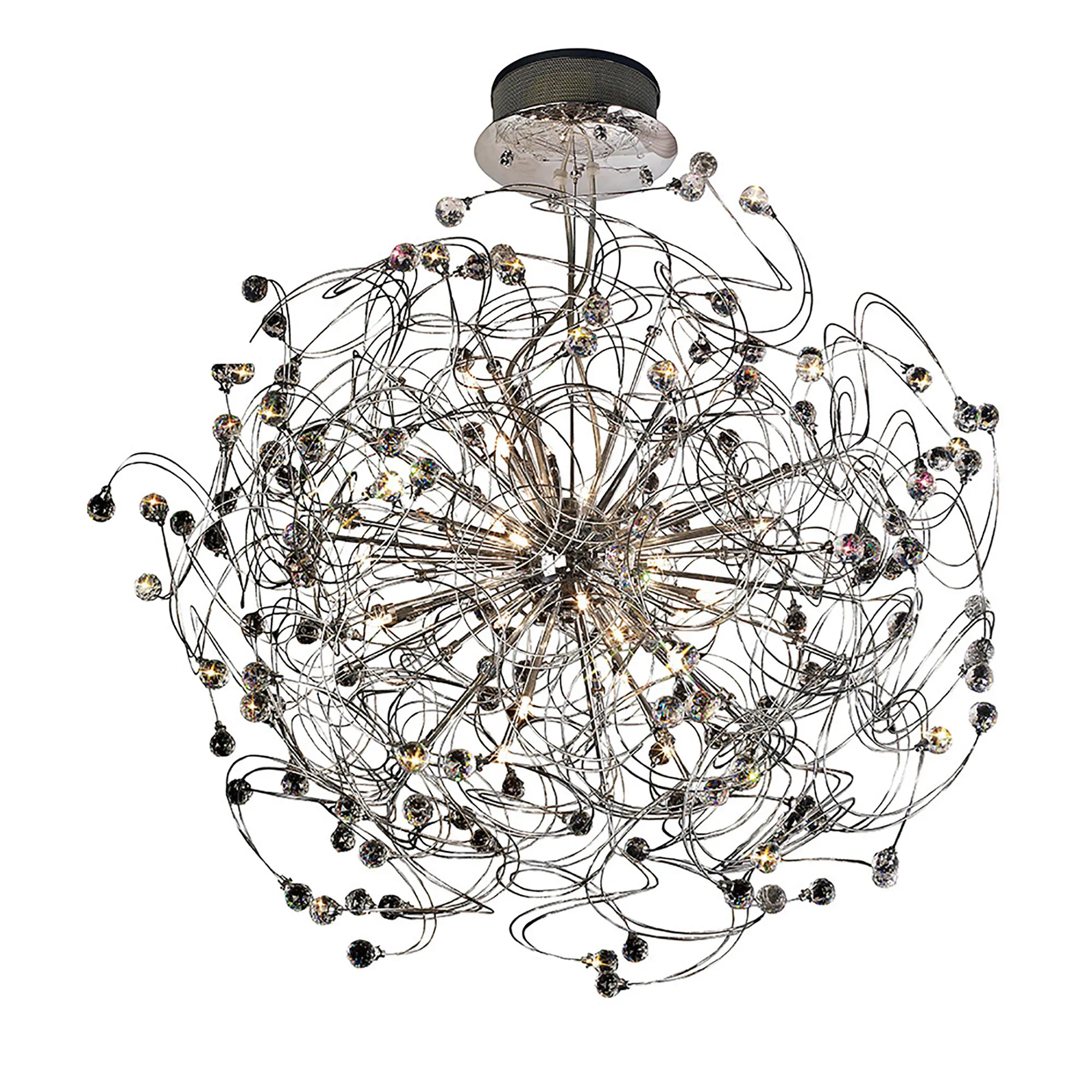 Messe Crystal Ceiling Lights Diyas Statement Crystal Fittings